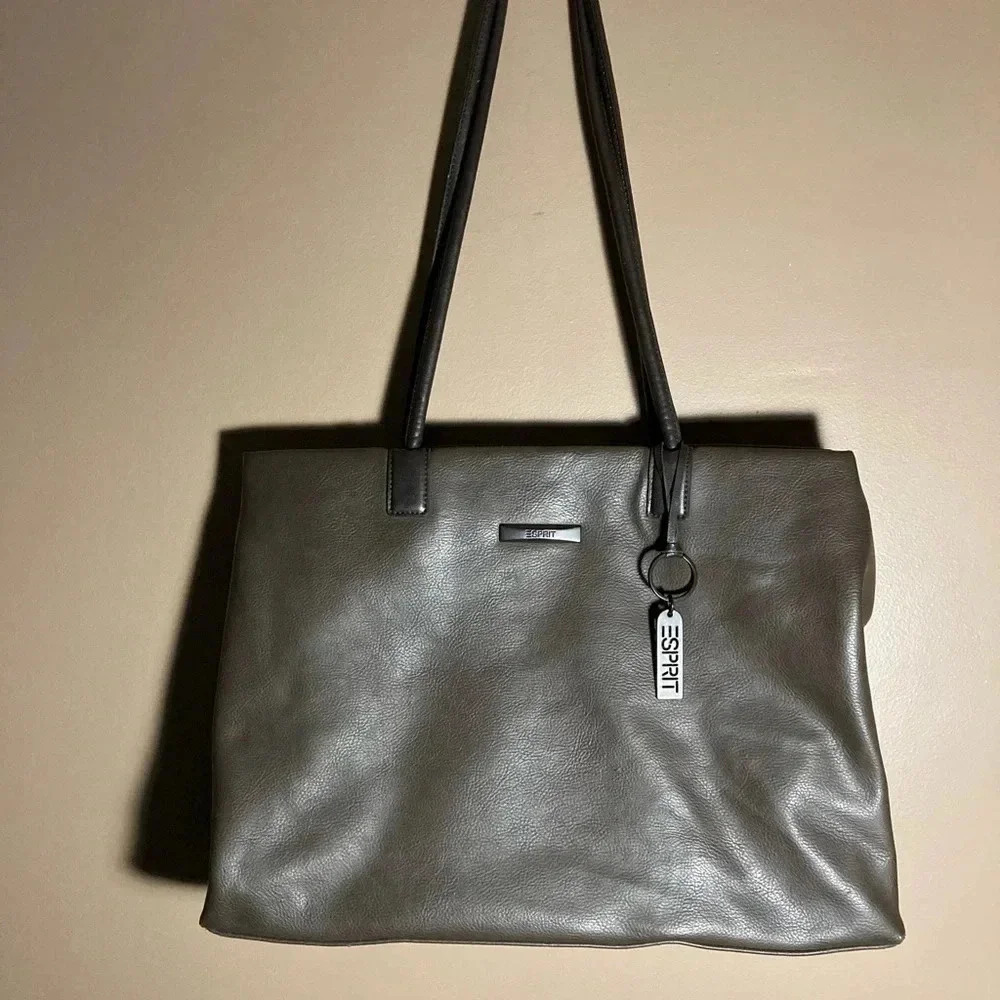 Esprit  brown faux leather messenger shoulder bag
